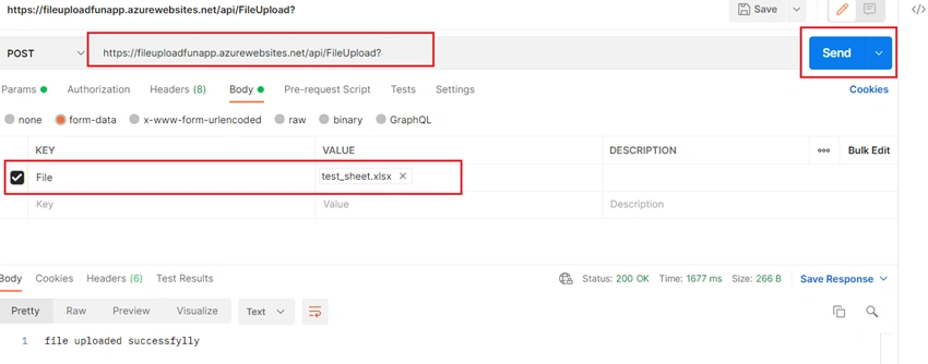 How to upload files into Azure Blog Storage using Azure functions in C#