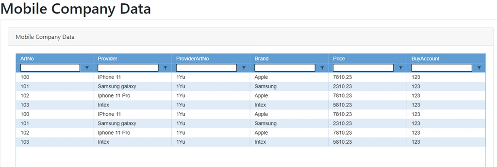 How To Use Ag-Grid In Angular 8 With Sorting And Floating Filter