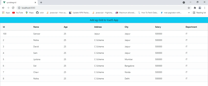 How To Use Ag-Grid In Vue.js