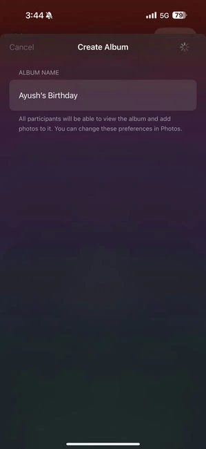 Create a shared album