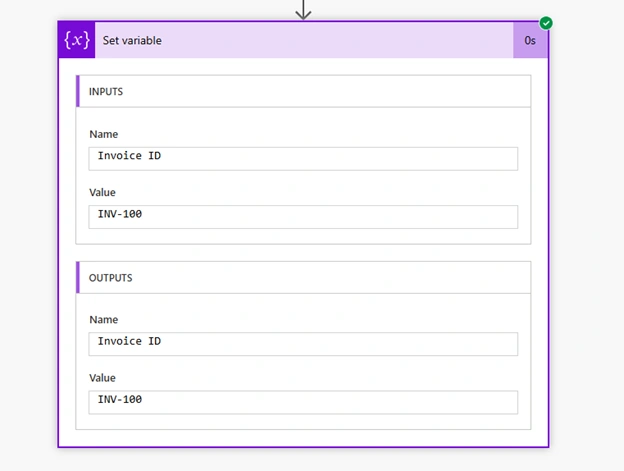Set variable