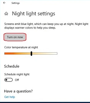 turn on now-