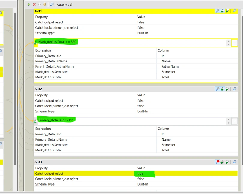How to use Catch Output Reject in tMap Component with Examples