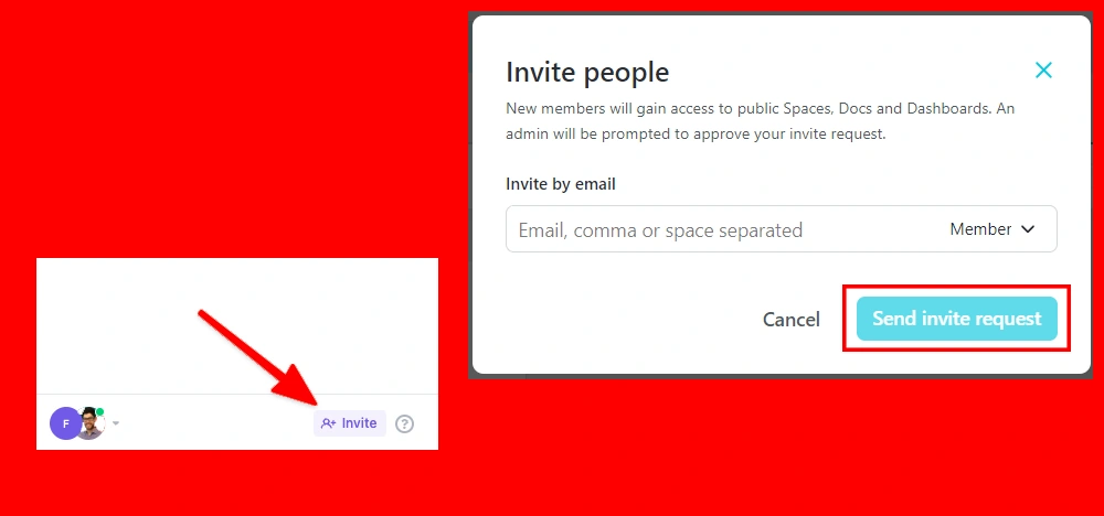 Sent invite