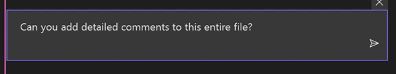 Prompt comments