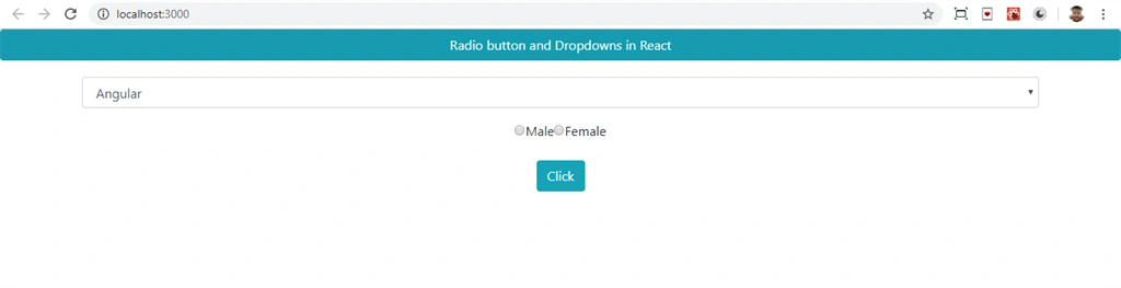 How To Use Dropdown And Radio Buttons In React