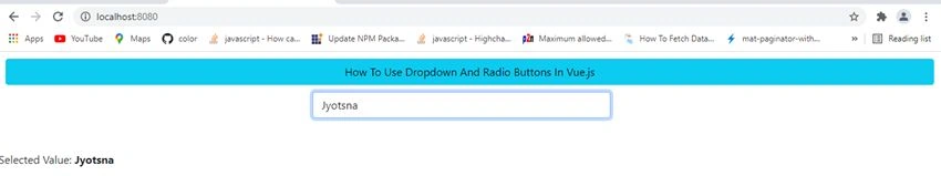 How To Use Dropdown And Radio Buttons In Vue.js