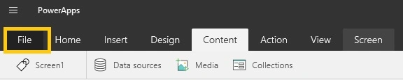 File menu