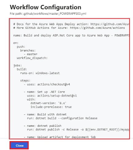 Workflow configuration