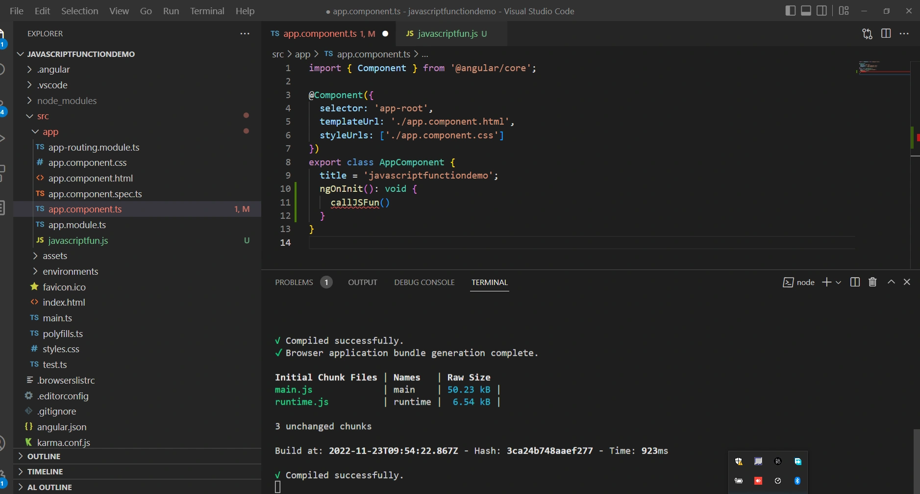 How to Use JavaScript Function in Angular Application.