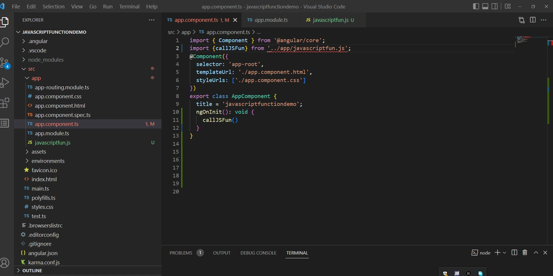 How to Use JavaScript Function in Angular Application.