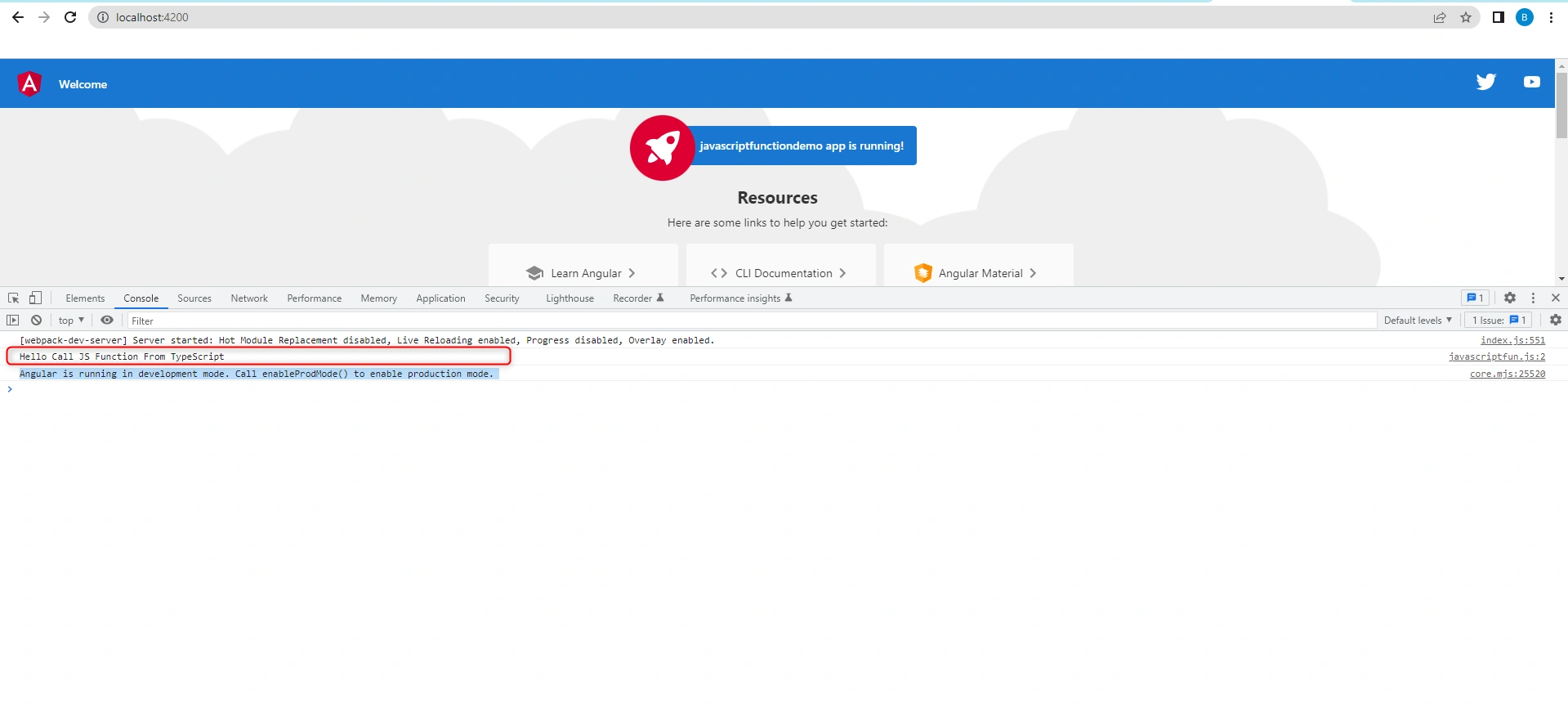 How to Use JavaScript Function in Angular Application.