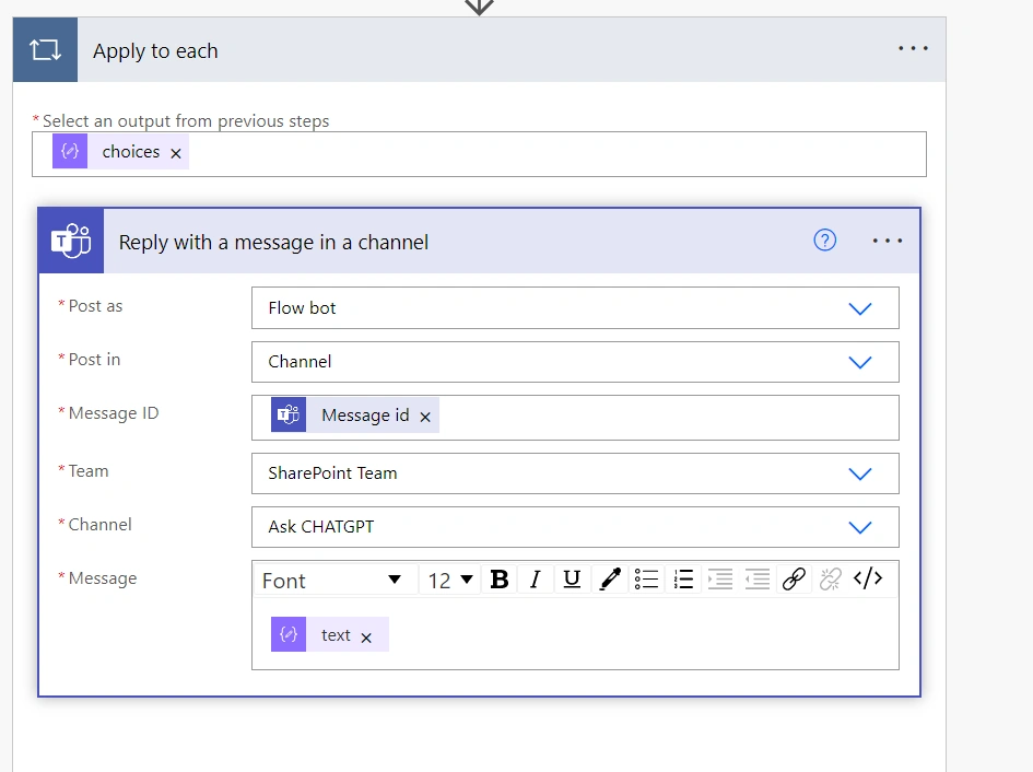 use Microsoft Teams channel as a ChatGPT