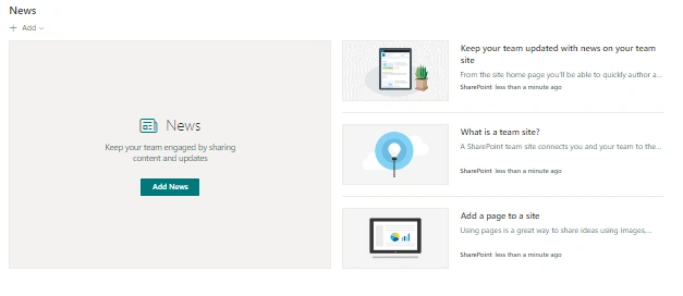 News Web-part in the Sharepoint Page