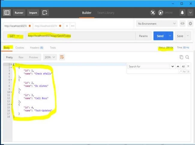 Testing GET with Postman