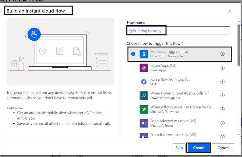 Build cloud flow