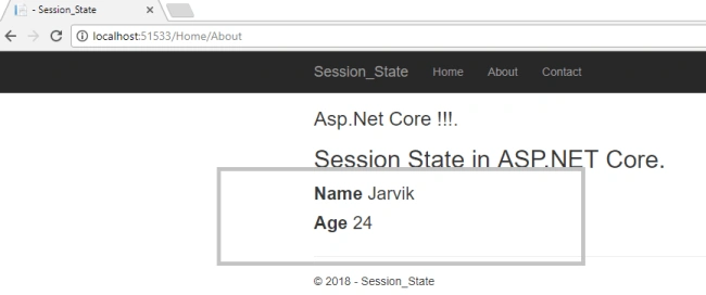 Output with Session
