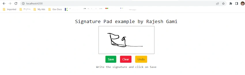 How to use Signature Pad using Angular