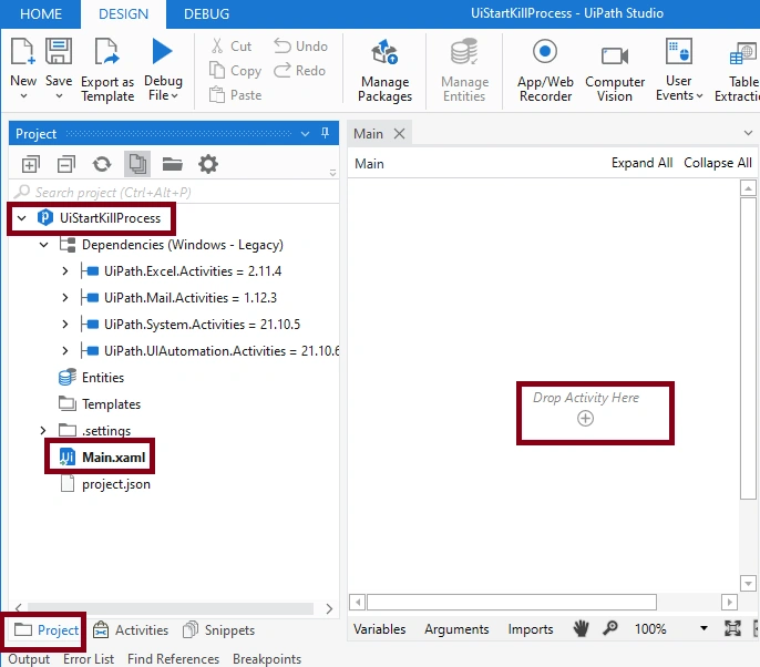 How to use Start/Kill process Activity in UiPath using UiPath Studio
