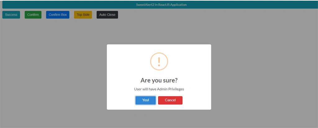 How To Use Sweetalert2 in React Application