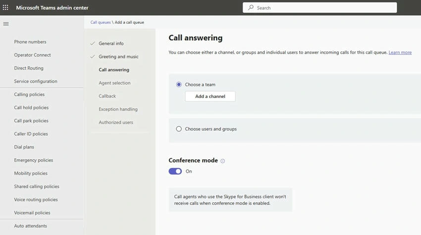 Call answering