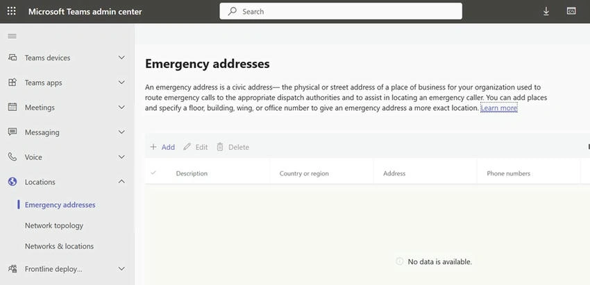 Emergency Address
