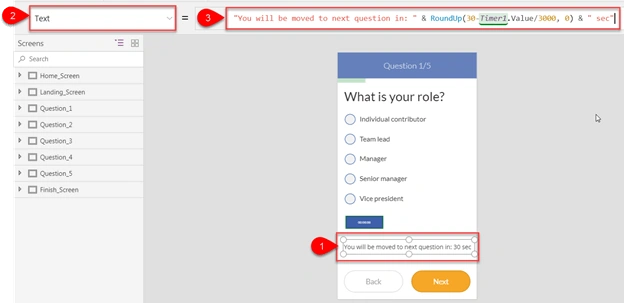 Timer Control in PowerApps