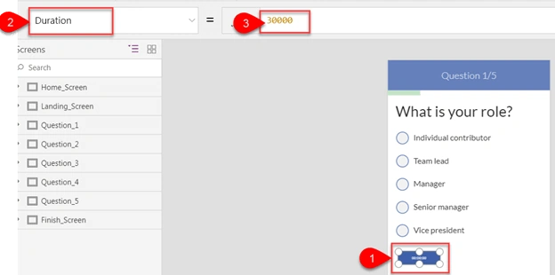 Timer Control in PowerApps