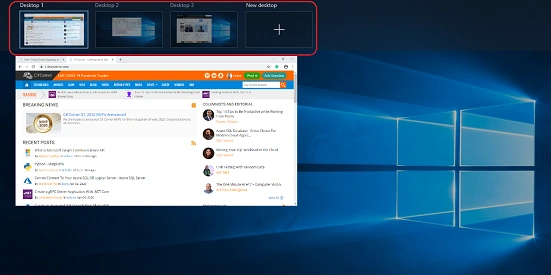 switch between desktops