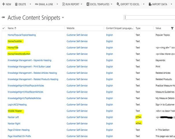 Content Snippets