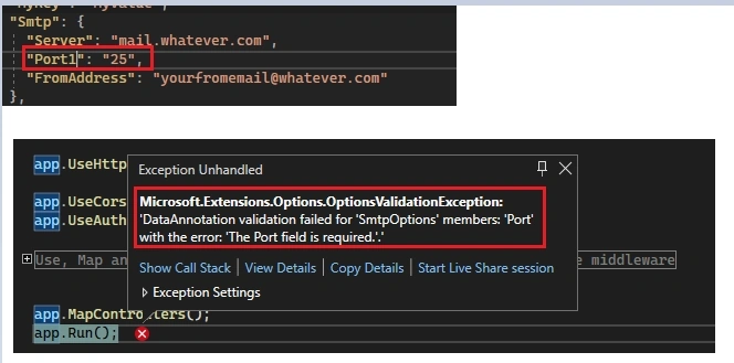 2 Appsettings validation