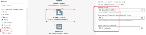 How to work with Number package in Automation Anywhere