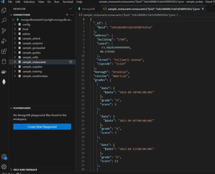 MongoDB in VS Code