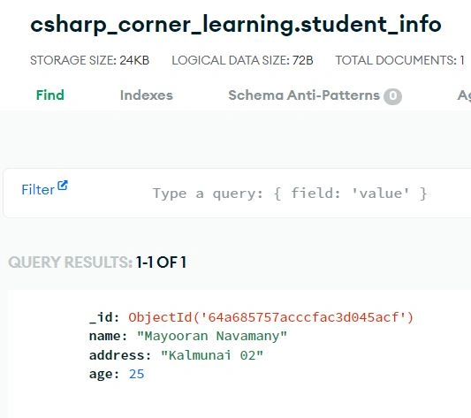 Update result MongoDB