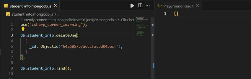 Update result MongoDB