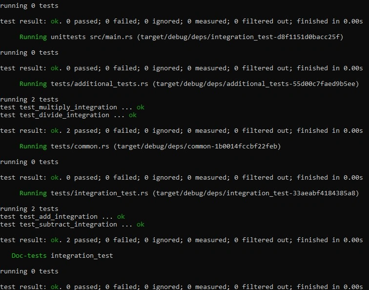 Integration-test-result