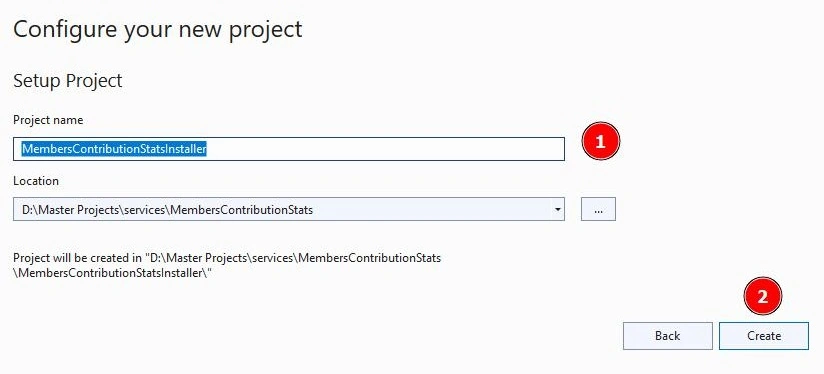 Configure new project