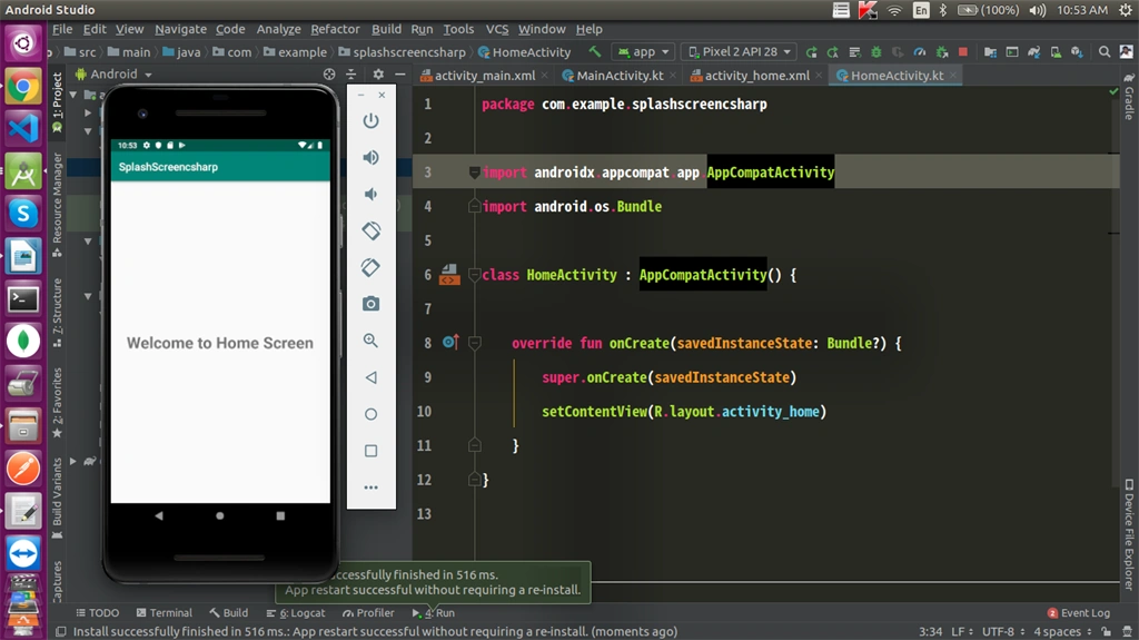 How We Can Create Splash Screen Using Kotlin In Android Studio