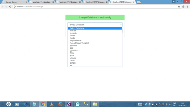 How We Change Database In Web.config File Programmatically