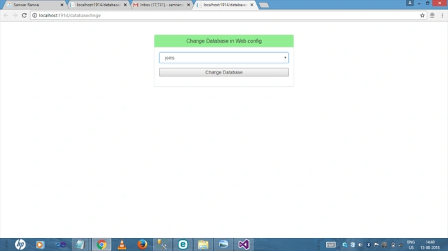 How We Change Database In Web.config File Programmatically