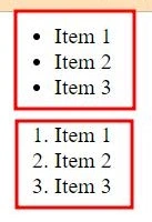 List Tag Output