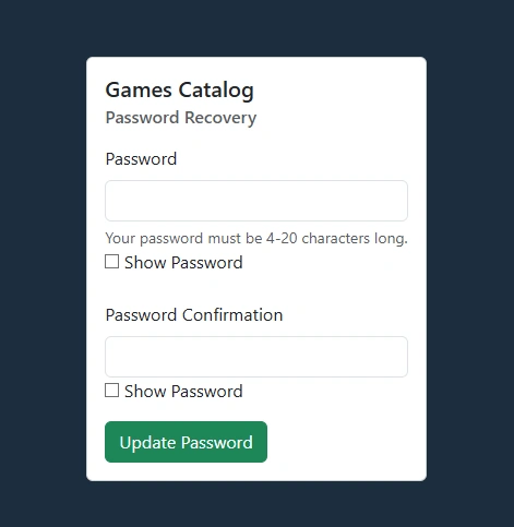 Games Catalog
