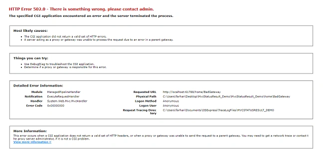 HttpStatusCodeResult In ASP.NET MVC