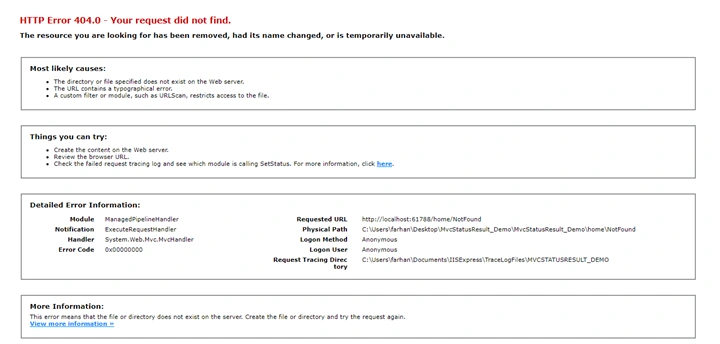 HttpStatusCodeResult In ASP.NET MVC