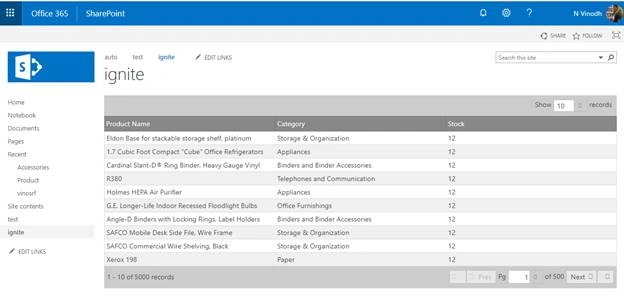 Ignite UI Data grid