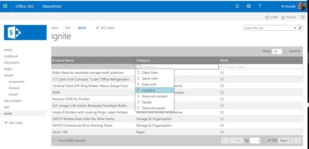 Ignite UI Data grid