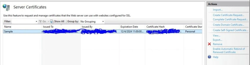 Server Certificates