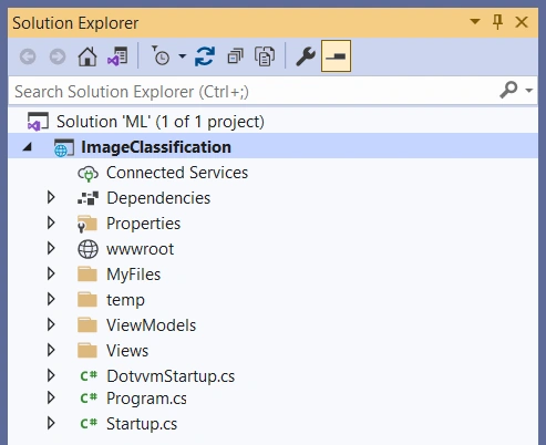 Image classification in web applications with ML.NET