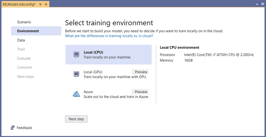 Image classification in web applications with ML.NET