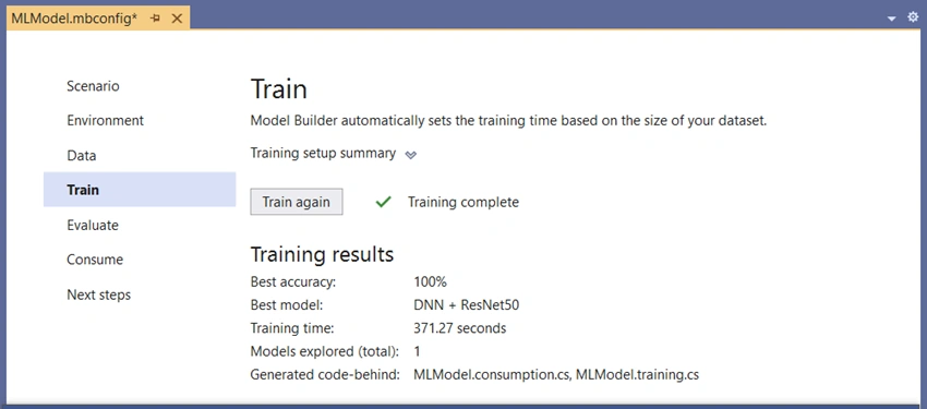 Image classification in web applications with ML.NET